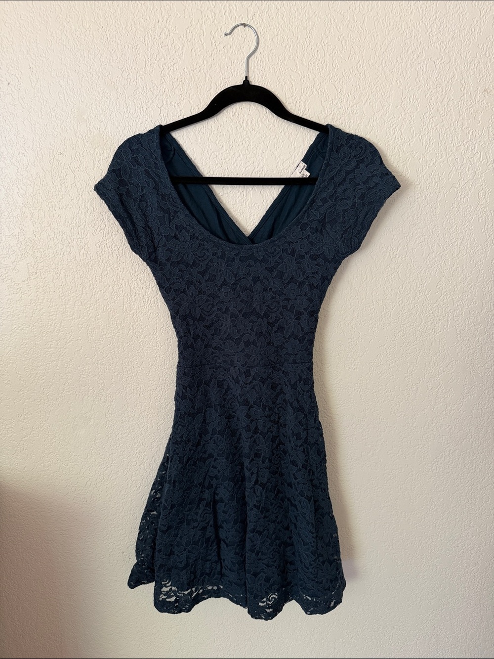 (4 for 20) Garage Navy Lace Mini Dress